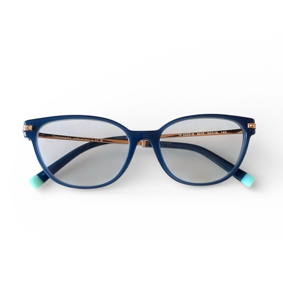 Tiffany & Co. TF2223-B Blue Opal Swarovski Cat Eye Eyeglass Frames